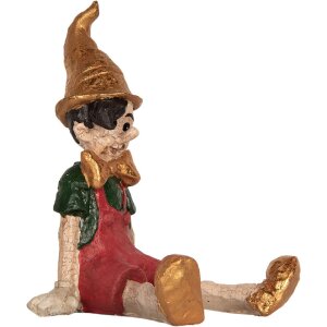 Clayre & Eef Pinocchio 13x13x19 cm beżowo-czerwona