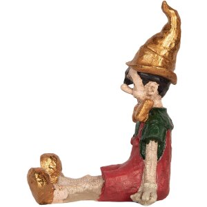 Clayre & Eef Pinocchio 13x13x19 cm beżowo-czerwona