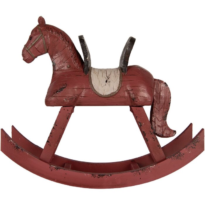 Clayre & Eef Koń na Huśtawce 39x12x33 cm Różowy