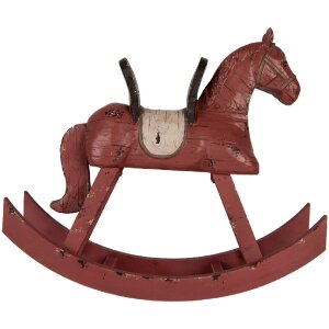 Clayre & Eef Koń na Huśtawce 39x12x33 cm Różowy