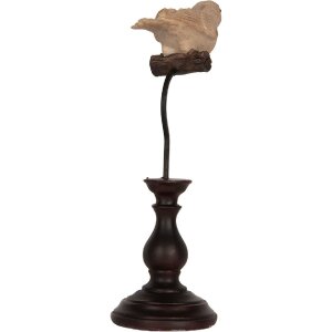 Clayre & Eef Wisząca Dekoracja Ptak 12x7x21 cm Beżowo-Brązowa