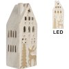 Clayre & Eef Dom z LED 7x6x19 cm - Dekoracja Świąteczna