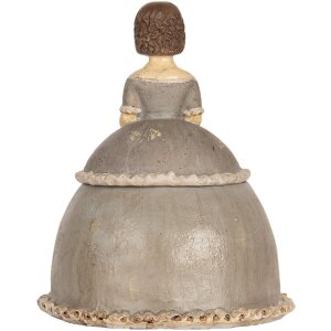Clayre & Eef Dekoracja Kobieta 19x16x22 cm Beżowo-Szara