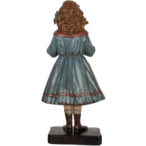 Clayre & Eef Dekoracja Kobieta 15x14x31 cm Beżowo-Niebieska