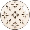 Clayre & Eef Klamka Drzwiowa Ø 4x3 cm Kremowo-Czarna