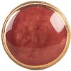Clayre & Eef Klamka Drzwiowa Czerwono-Złota Ø 3x3 cm / S3 cm