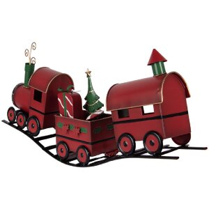 Clayre & Eef 5Y1294 Dekoracja Pociąg 63x13x31 cm Czerwony