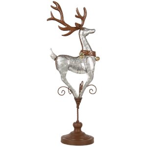 Clayre & Eef Renifer 24x24x68 cm Szary