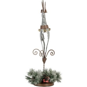 Clayre & Eef Renifer 24x24x68 cm Szary