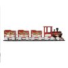 Clayre & Eef 5Y1299 Dekoracja Pociąg 58x12x14 cm Czerwony