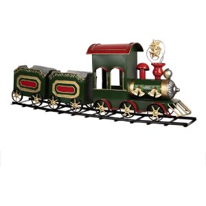 Clayre & Eef 5Y1309 Dekoracja Pociąg 77x15x31 cm Zielony