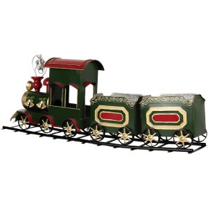 Clayre & Eef 5Y1309 Dekoracja Pociąg 77x15x31 cm Zielony