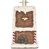 Clayre & Eef Podstawka pod choinkę 37x26x47 cm Brązowo-Biała