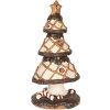 Clayre & Eef Dekoracja Świąteczna Choinka 22x43 cm Brązowo-Beżowa