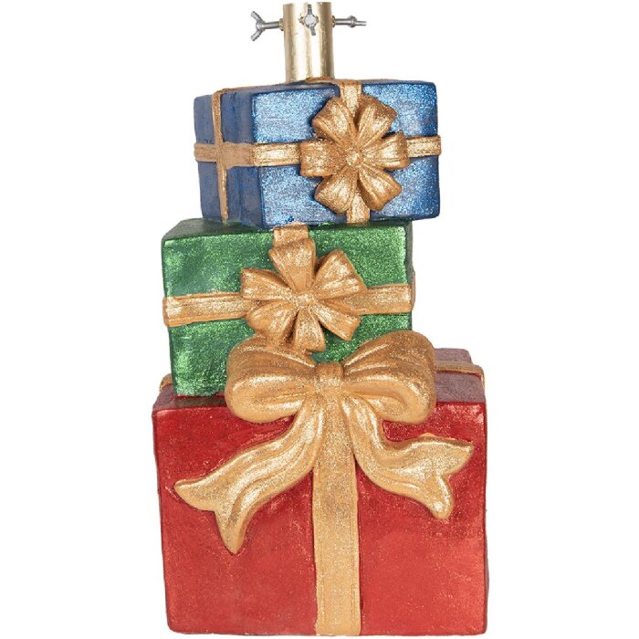 Clayre & Eef 6MG0149 Podstawa pod choinkę 25x28x48 cm Czerwono-złota