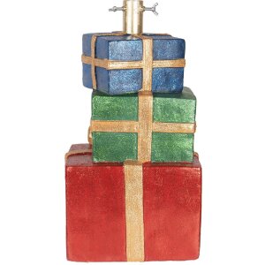 Clayre & Eef 6MG0149 Podstawa pod choinkę 25x28x48 cm Czerwono-złota