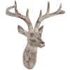 Clayre & Eef 6PR5522 Dekoracja Ścienna Jeleń 33x16x37 cm