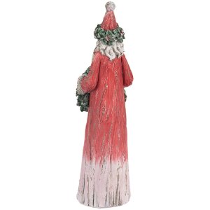 Clayre & Eef Dekoracja Święty Mikołaj Rot und Grün 7x6x24 cm