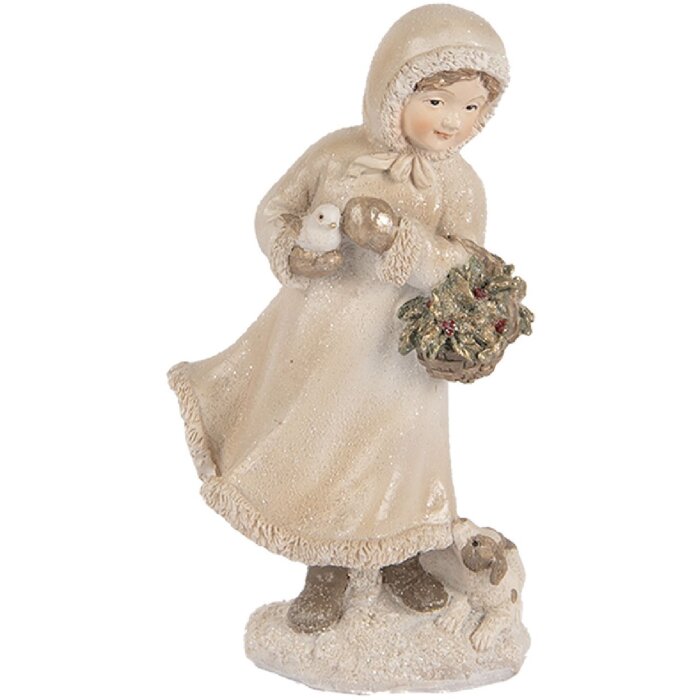 Clayre & Eef 6PR5531 Dekoracja dla dziecka 10x7x17 cm beżowo-brązowa