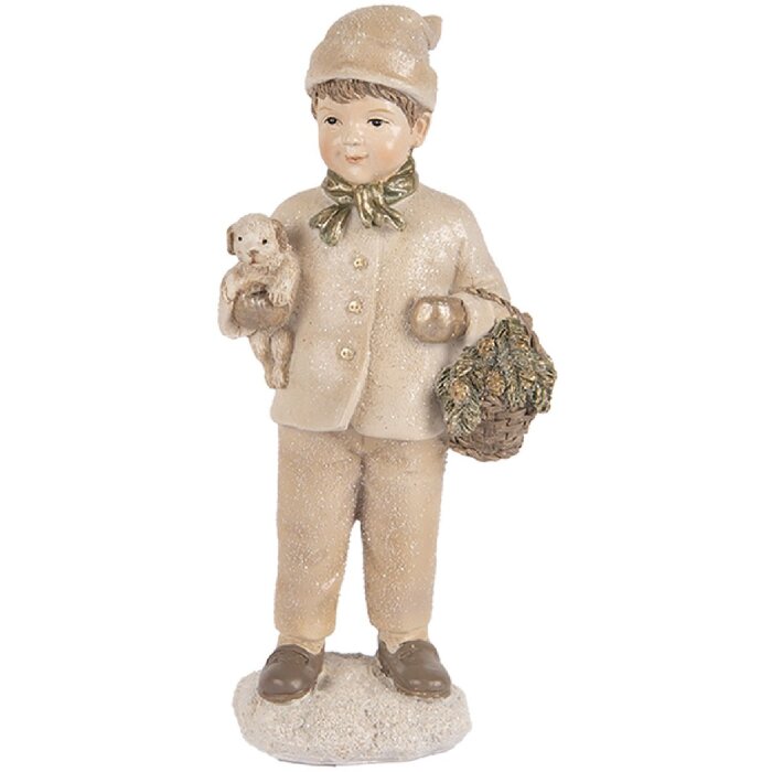 Clayre & Eef Dekoracja Dziecięca 9x7x18 cm Beżowa