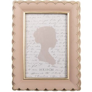 Clayre & Eef Ramka na zdjęcia 15x3x20 cm różowe złoto 10x15 cm