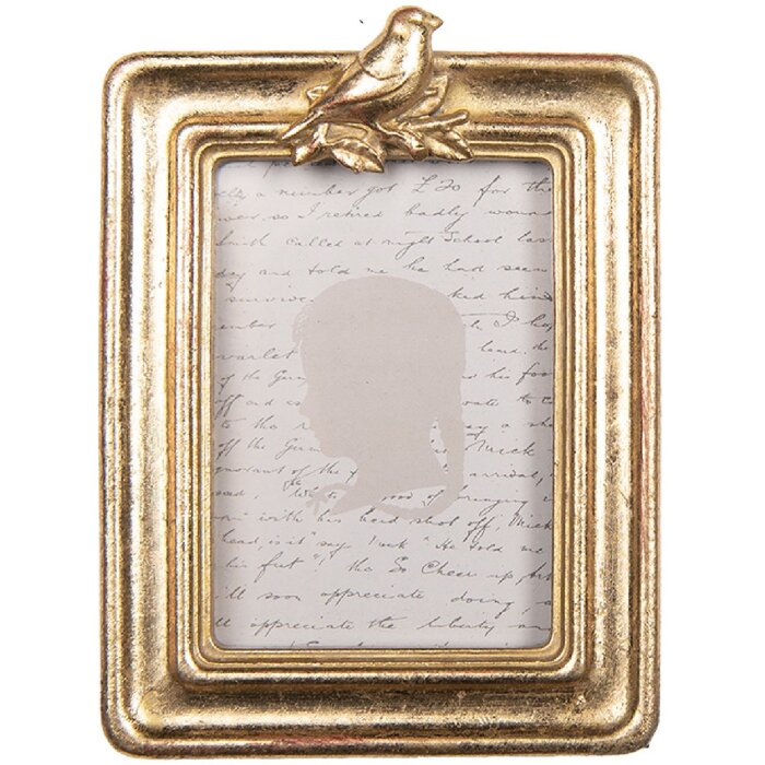 Clayre & Eef Ramka na zdjęcia 9x2x12 cm / 6x9 cm Złota