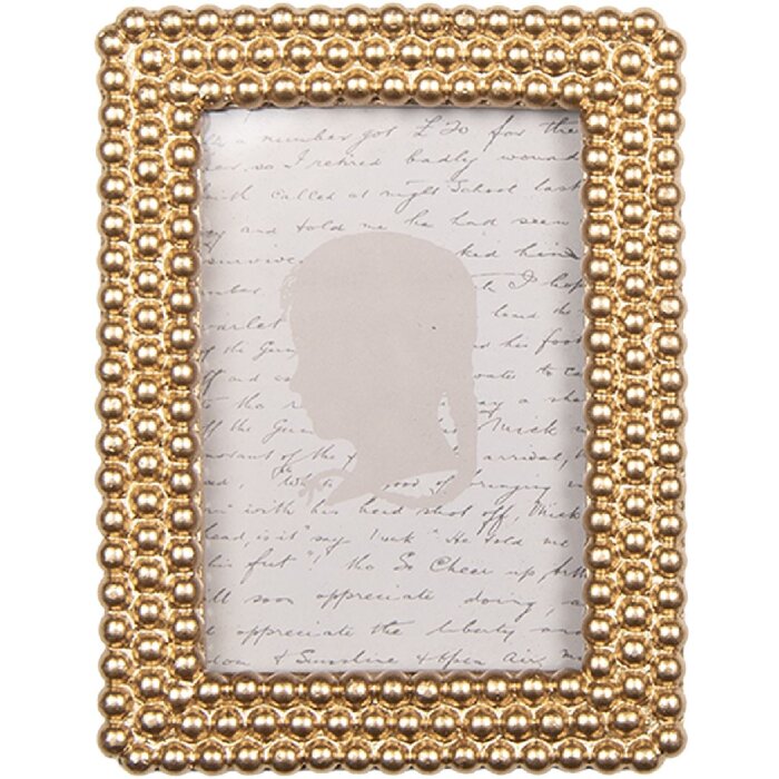Clayre & Eef 2F1329 Ramka na Zdjęcia 9x2x11 cm Złota