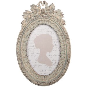 Clayre & Eef Ramka na zdjęcia 15x3x23 cm Beżowo-Zielona 10x15 cm