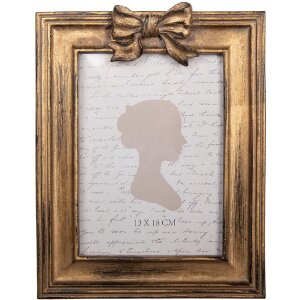 Clayre & Eef Ramka na zdjęcia 19x3x25 cm / 13x18 cm Złota