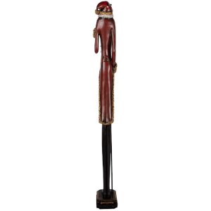 Clayre & Eef Dekoracja Święty Mikołaj 80 cm Czerwono-Zielona
