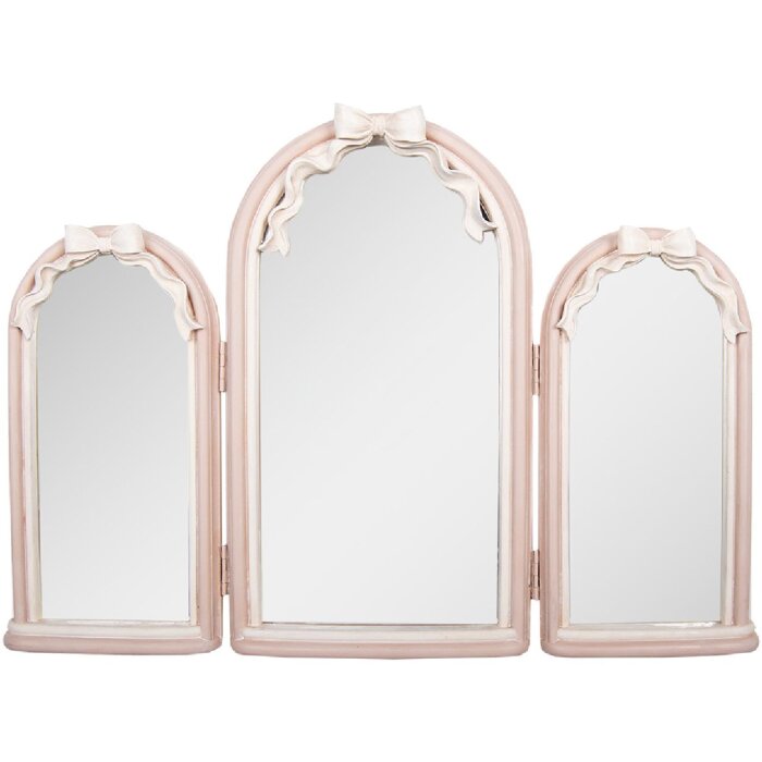 Lustro Clayre & Eef 62S335 48x4x34 cm różowo-białe