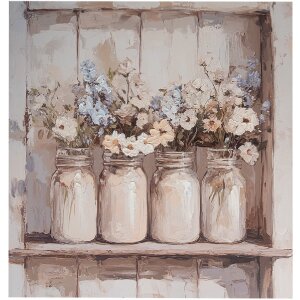 Clayre & Eef 66266 Dekoracja ścienna 51x3x51 cm Beżowo-Różowa