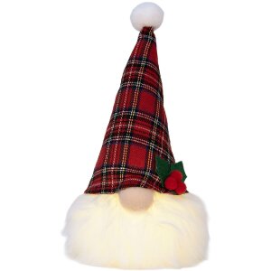 Clayre & Eef Krasnal LED Rot-Weiß 10x10x25 cm