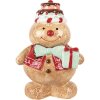 Clayre & Eef Słoik na zapasy z pokrywką 17x14x24 cm brązowo-czerwony
