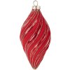 Clayre & Eef Bauble choinkowa czerwona Ø 7x13 cm