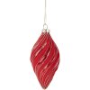 Clayre & Eef Bauble choinkowa czerwona Ø 7x13 cm