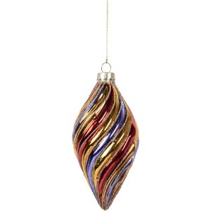 Clayre & Eef Bombka choinkowa wielobarwna 6x13 cm