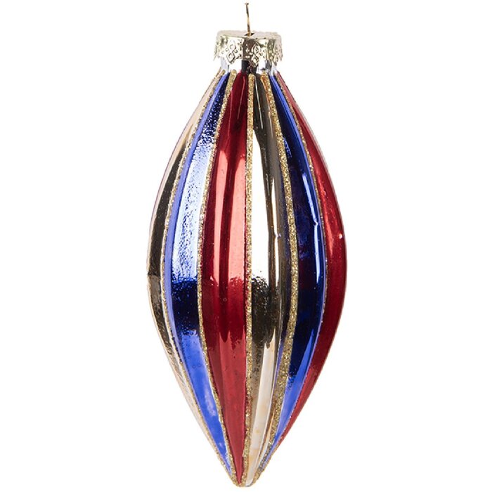 Clayre & Eef Bombka Choinkowa 6x13 cm Wielokolorowa