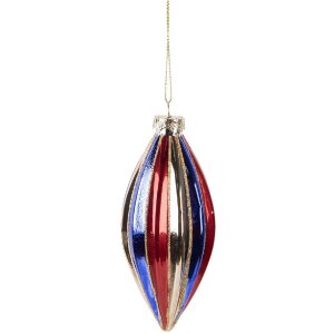 Clayre & Eef Bombka Choinkowa 6x13 cm Wielokolorowa