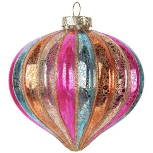 Clayre & Eef Bombka Choinkowa Wielokolorowa 10 cm