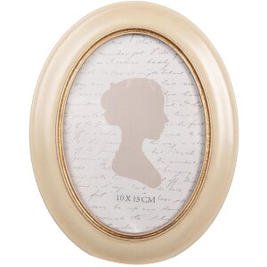 Clayre & Eef Ramka na zdjęcia 15x20 cm Beżowo-złota...