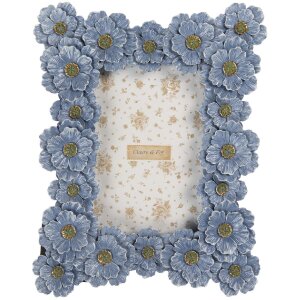 Clayre & Eef Ramka na zdjęcia 19x3x25 cm 10x15 cm Niebiesko-Zielona
