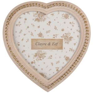 Clayre & Eef 2F1369 Ramka na zdjęcia 15x2x16 cm różowo-złota