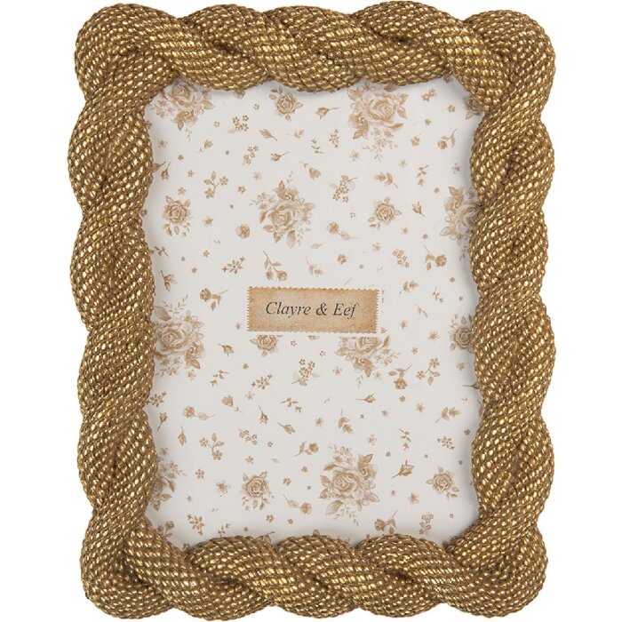 Clayre & Eef 2F1374M Ramka na zdjęcia 17x22 cm złota 13x18 cm