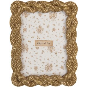 Clayre & Eef 2F1374M Ramka na zdjęcia 17x22 cm złota 13x18 cm