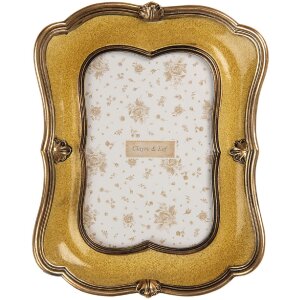 Clayre & Eef 2F1346 Ramka na zdjęcia 17x3x21 cm, złoto-brązowa