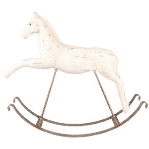 Clayre & Eef Huśtawkowy Koniak 61x15x51 cm Biały