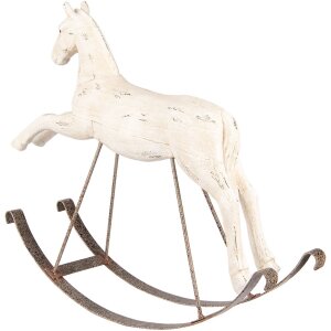 Clayre & Eef Huśtawkowy Koniak 61x15x51 cm Biały