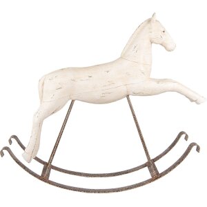 Clayre & Eef Huśtawkowy Koniak 61x15x51 cm Biały