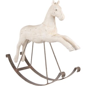 Clayre & Eef Huśtawkowy Koniak 61x15x51 cm Biały